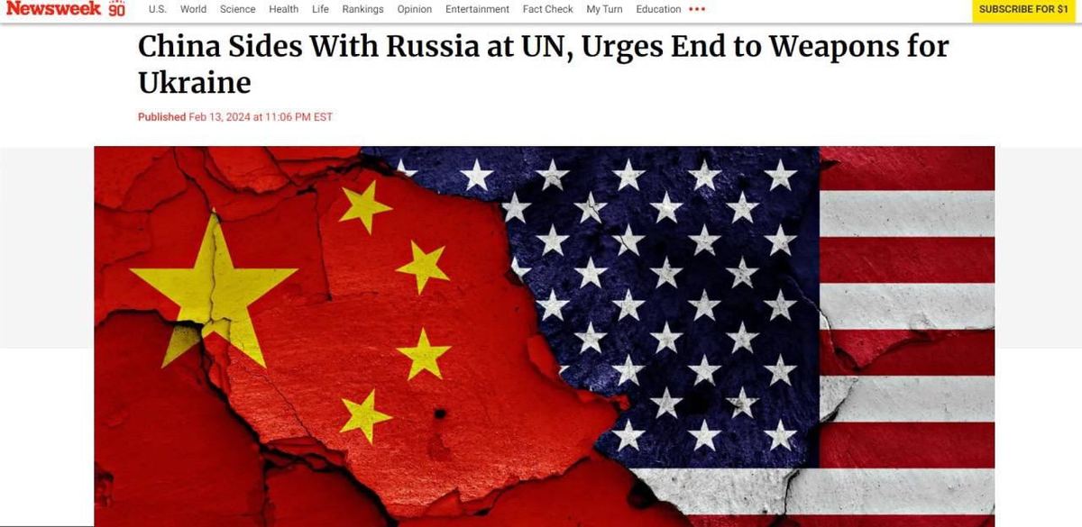 Xitoy BMTda qurol yetkazishni to‘xtatishni talab qildi 🇨🇳